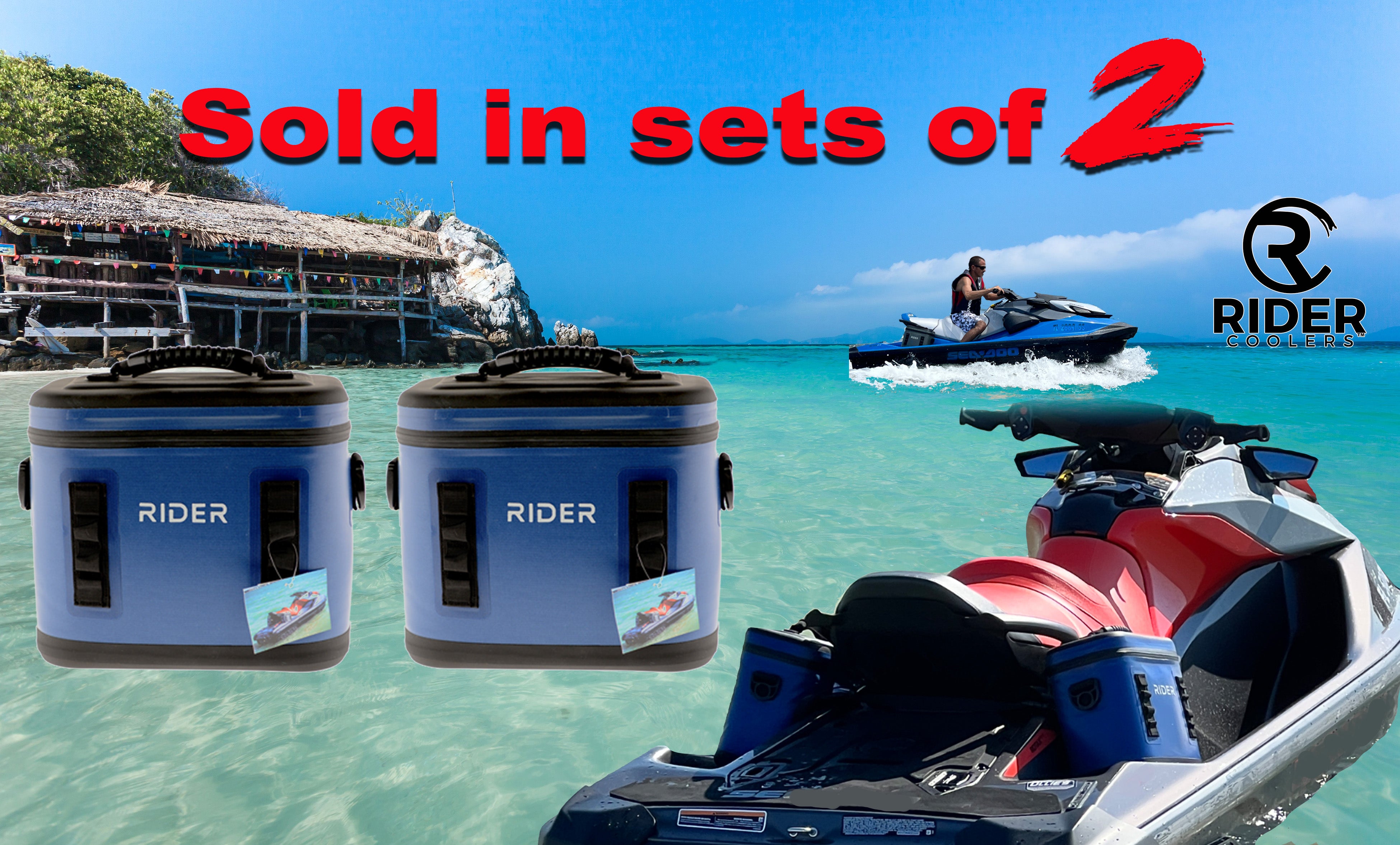 Blue Rider PWC Coolers Jet Ski Coolers Set of 2