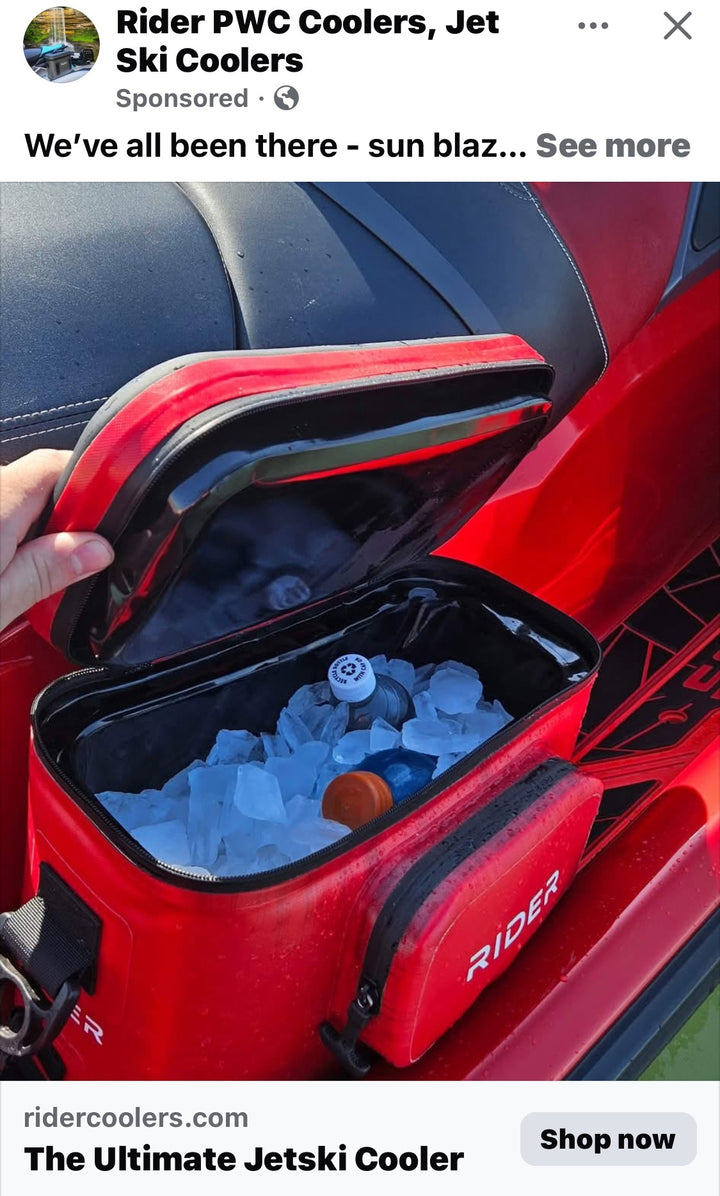 NEW RC102 Red 10 can jet ski cooler set of 2