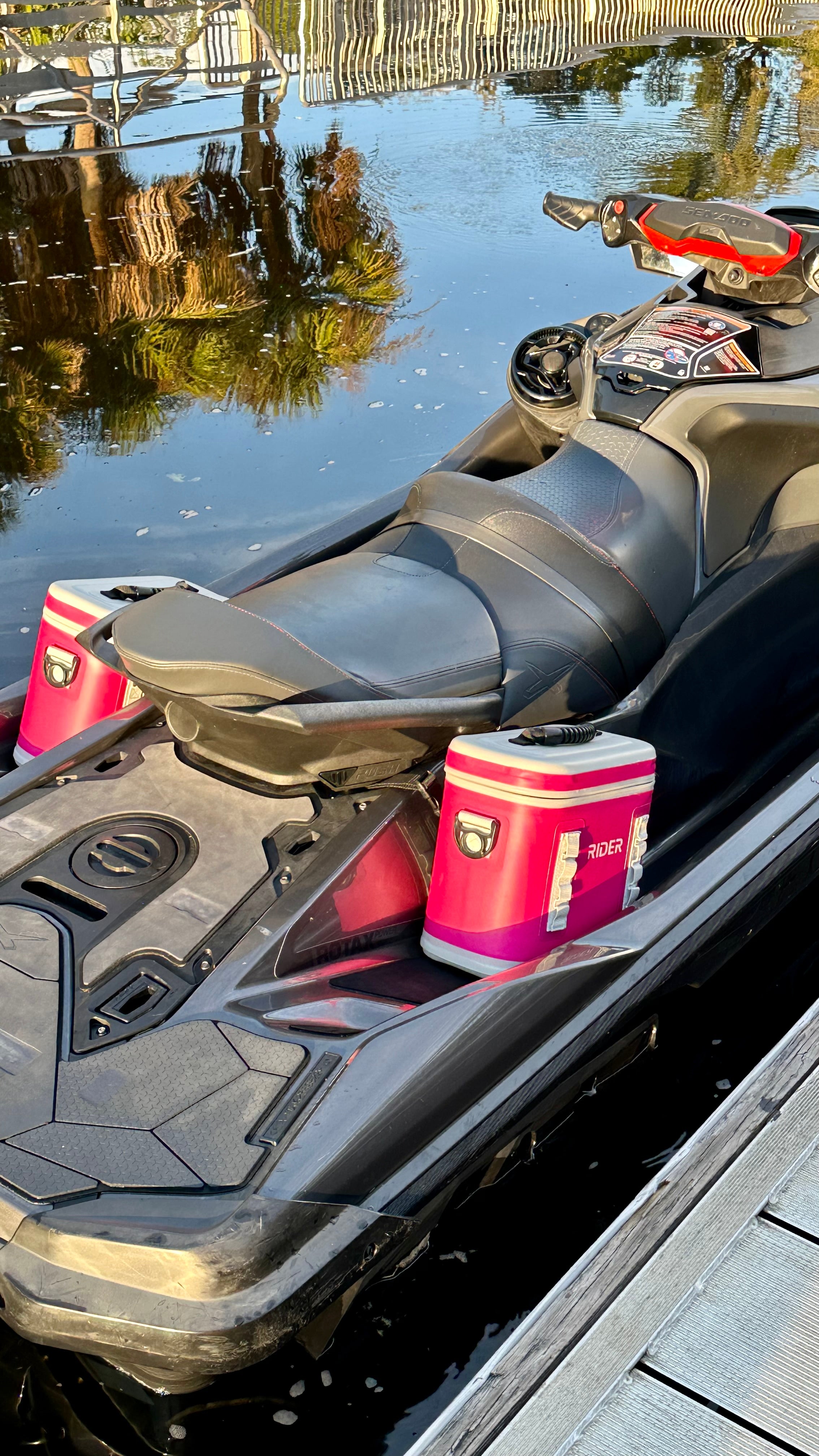 Pink Rider PWC Coolers Jet Ski Coolers Set of 2 "Christmas Special"