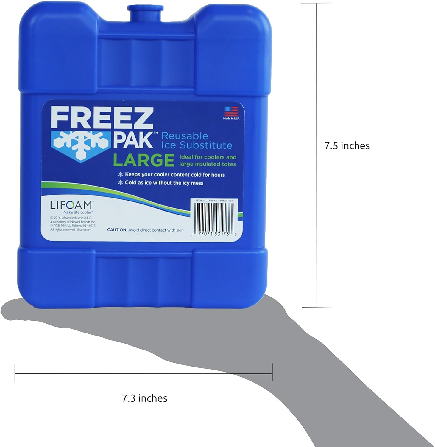 Freeze Pack Large 7.5 x 7.3 x 1.5 Inch 1035041 – Rider Coolers Jet