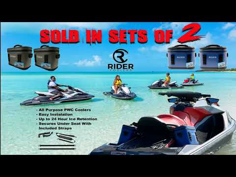 Gray Rider PWC Coolers Jet ski coolers Set of 2 Christmas Special